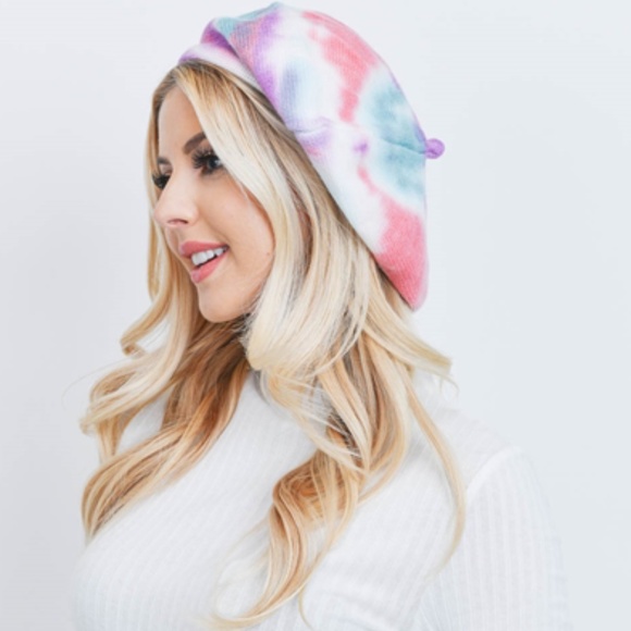 Tie Dye Beret Hat